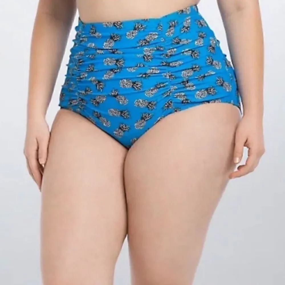 Torrid Blue Pineapple Print Swim Top/Bottom Set - Picture 8 of 9